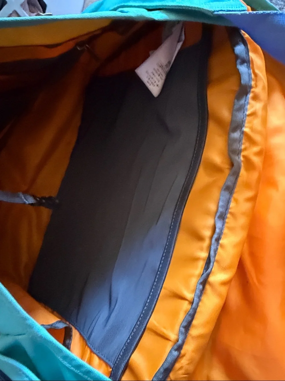 Vintage Patagonia Mini Mass Messenger Bag Blue Teal Purple Orange Colorblock